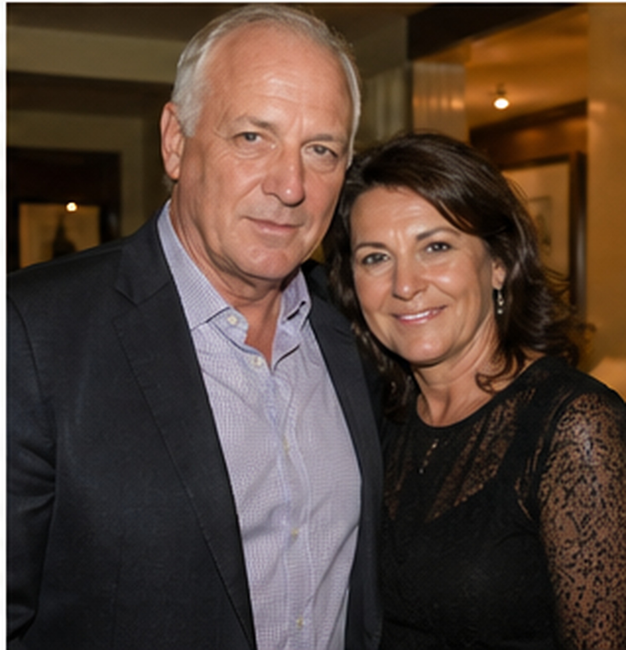 Tony Iavarone and Elena in a formal family portrait